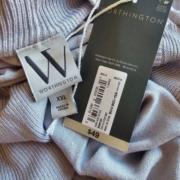 Worthington womens Sz XXL gray open cardigan sweater - Picture 7 of 8